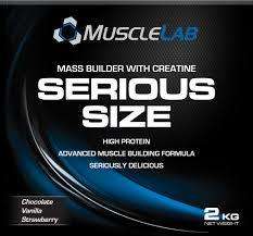 MuscleLab Serious Size : 2kg - chocolate, strawberry, vanilla flavour