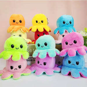 Valentine`s special! Reversible octopus keyring plushie