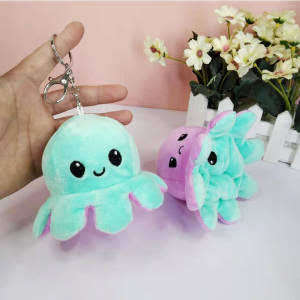 Valentine`s special! Reversible octopus keyring plushie