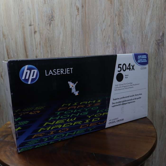 HP 504X (CE250X) Black Toner Cartridge (10,500 Pages) - High Yield
