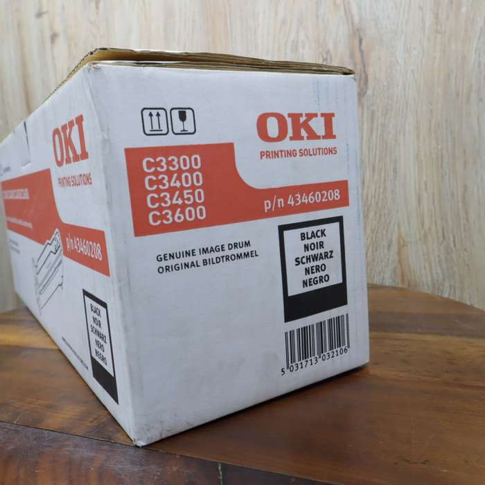 OKI 43460208 BLACK Image Drum (15,000 Pages) for OKI C3300, C3400, C3450, C3600 Printers