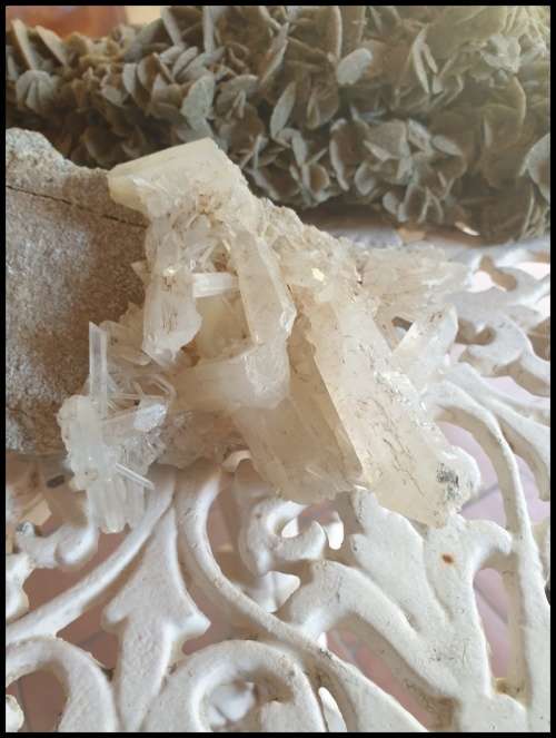 Huge Desert Rose and Clear Crystal Just for You