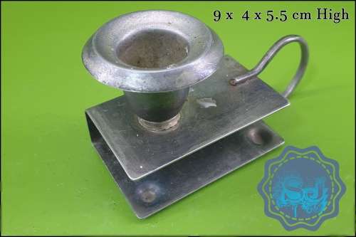 Vintage Finger loop candle holder match box Slot