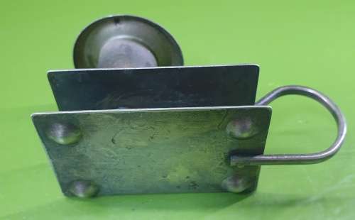Vintage Finger loop candle holder match box Slot