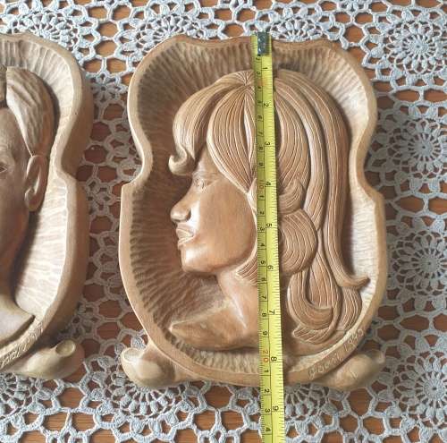 Hand Carved Wooden Wall Plaques