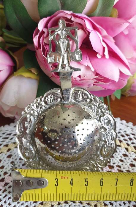 Vintage Dutch Plated Tea Strainer