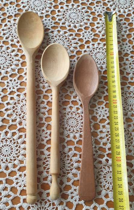 Vintage Wooden Spoons Set for Decor