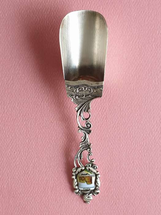 SILVER SUGAR SCOOP | STAMPED 800 | ROMA  |  34 |
