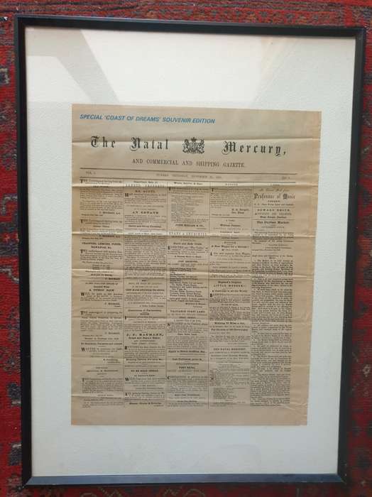 The Natal Mercury  25 November 1852