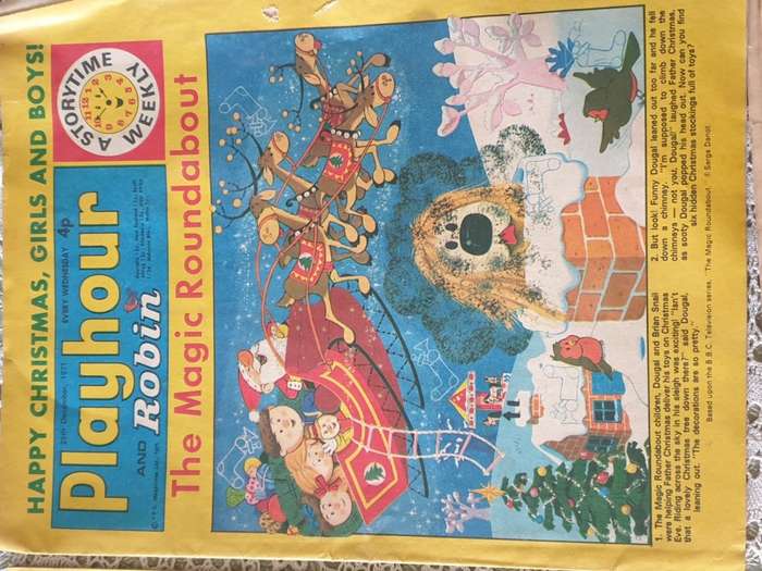 Set of six vintage childrens activity comics from the 70`s