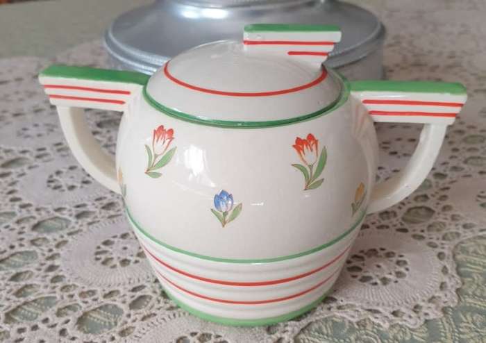 VINTAGE SUGAR BOWL WITH LID | DECOR | KITCHEN |