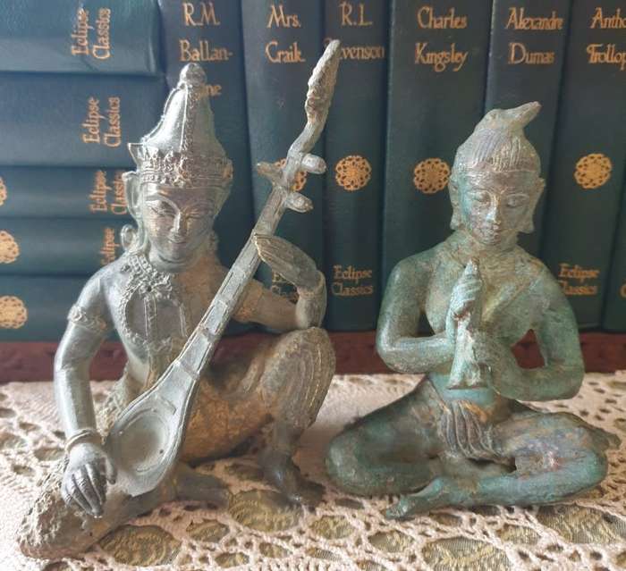 VINTAGE Bronze Statues |  Lovely Detail | RARE FIND |