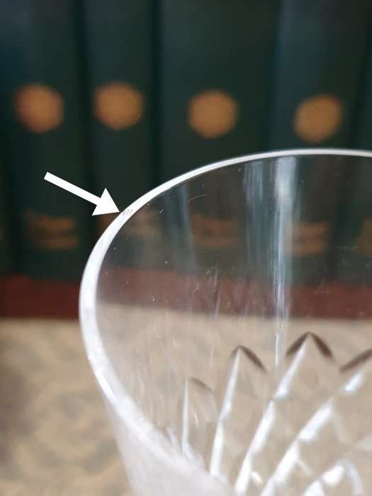 5 CRYSTAL SHERRY GLASSES
