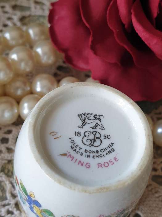 Foley Bone China Ming Rose Toothpick/Egg Holder