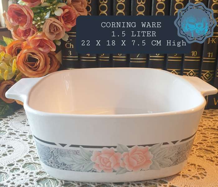 CORNING WARE BOWL | SILK & ROSES | USA |