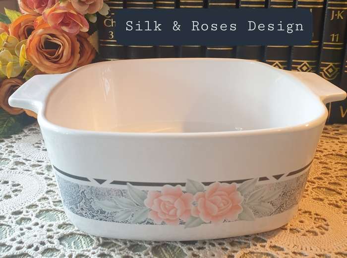 CORNING WARE BOWL | SILK & ROSES | USA |