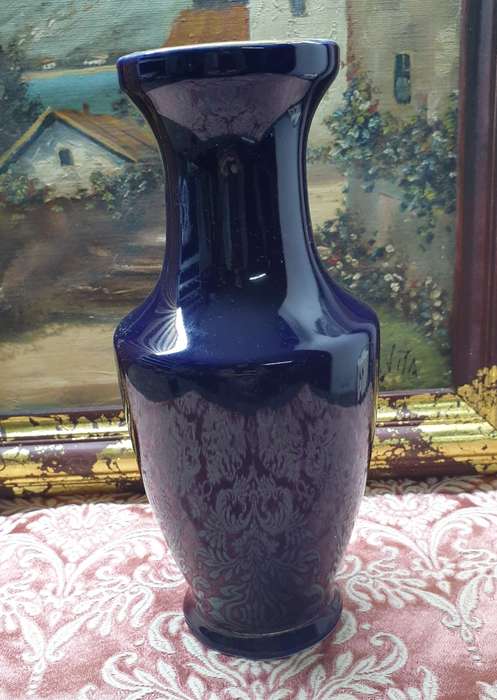 Cobalt blue Gold vase