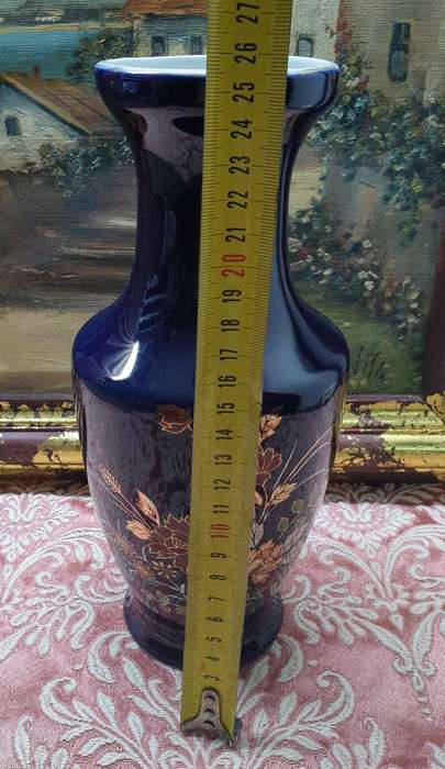 Cobalt blue Gold vase