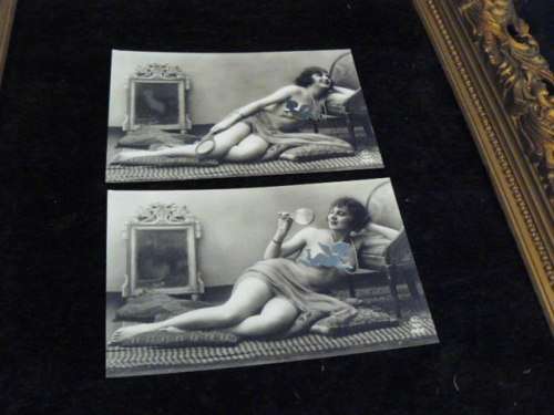 2 X PHOTOS OF VINTAGE EROTIC LADY