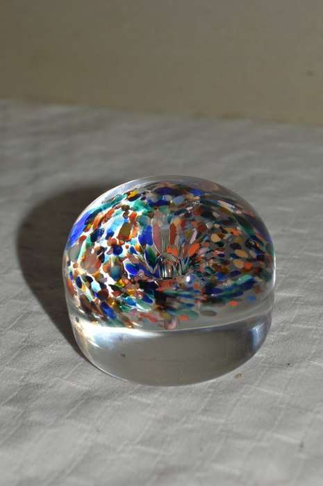 beautiful glass paper weight multi color