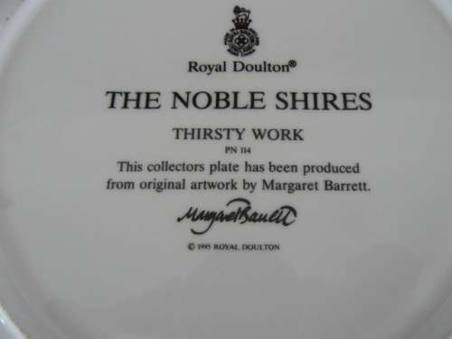 ROYAL DOULTON THE NOBLE SHIRES THIRSTY WORK 21 CM