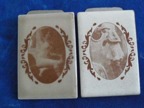 2 X Vintage small tiles