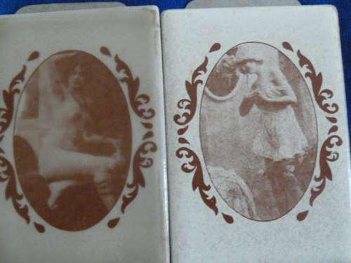 2 X Vintage small tiles