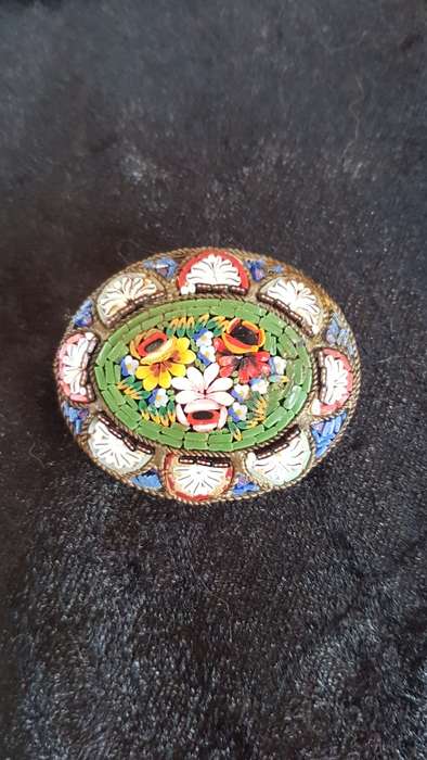 Exquisite Italian micro mosaic brooch STUNNING !@!@!REDUCED !!!!!!!!!!!FOR THE LAST TIME