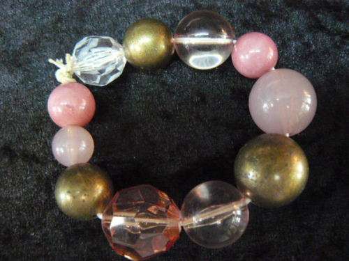 CHUNCKY FASHION NECKLACE 82 CM AND STRETCH BANGLE