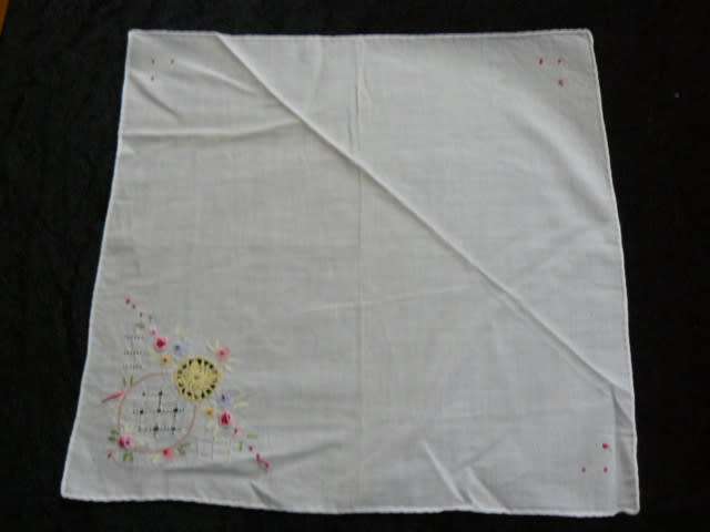 VINTAGE COTTON EMBROIDERED HANKIE