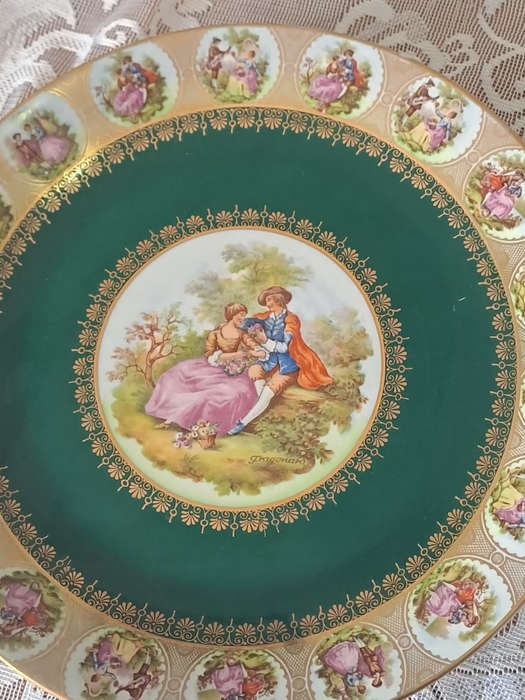 Imperial Bavaria 32cm diam hand painted Fragonard platter STUNNING!!!!!!!