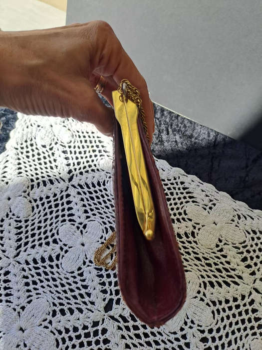 GENUINE SNAKESKIN BAG BURGENDY