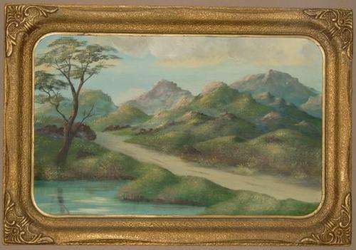 Framed Oil on board by European artist V. Kumst