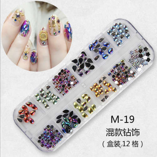 12 grids Nail Decoration M-19