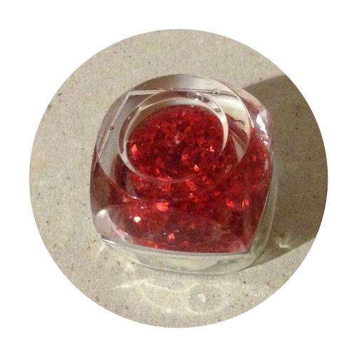 8 ML -SOAK OFF -UV GEL-GLITTER RED