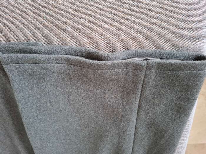 Stylish Vintage Grey Ladies Winter Coat - 3/4 length, Warm, Beautiful Silver-grey Lining