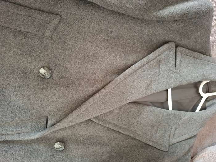 Stylish Vintage Grey Ladies Winter Coat - 3/4 length, Warm, Beautiful Silver-grey Lining