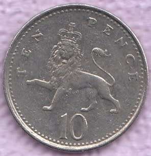 1992      TEN  PENCE   COIN                SUN8994