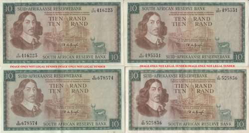 ***  SET OF FOUR R10 NOTES     ***     (BID PER NOTE TO TAKE ALL 4 NOTES)   SET034B