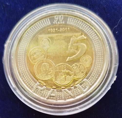 2011  R5 in Capsule - 90th Anniversary of the South African Reserve Bank      14959~