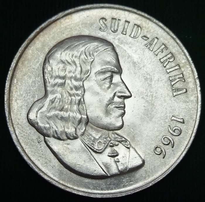 1966  SILVER   R1   COIN   (Afrikaans)       SUN12422*