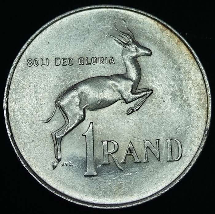 1966  SILVER   R1   COIN   (Afrikaans)       SUN12422*