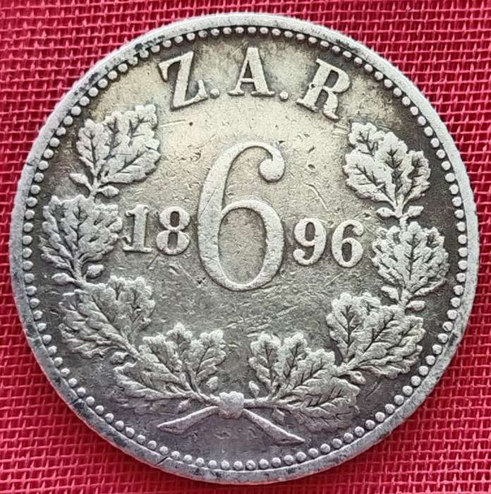 1896   SIXPENCE    SILVER    ZAR                     SUN13064~