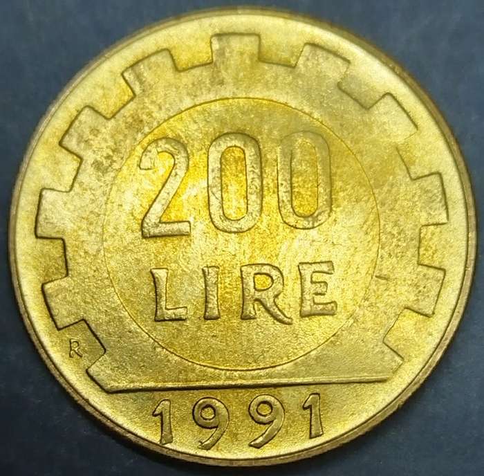 1991  200 Lire     Italy         SUN13177*