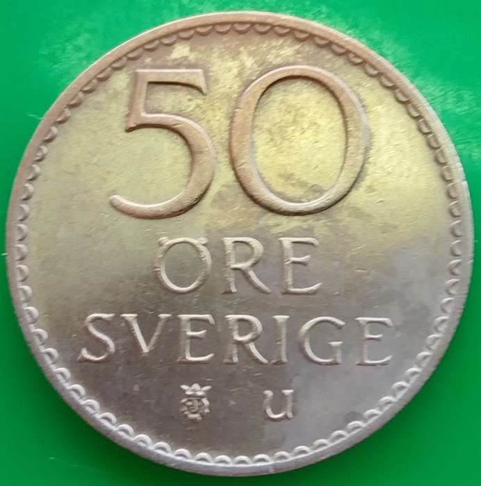 1973       50 Öre - Gustaf VI Adolf        Sweden         SUN13523*