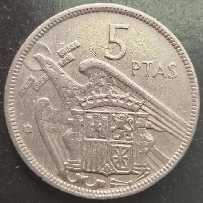 1957  5 Pesetas Coin      Spain          SUN14243~