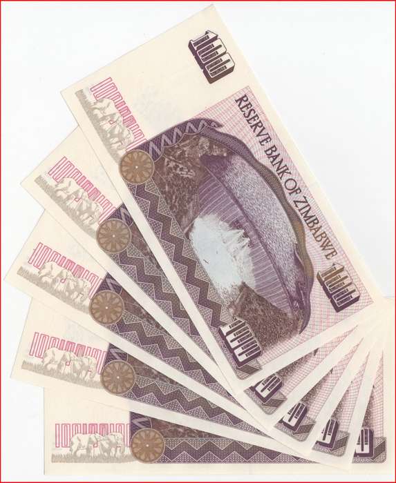 ONE HUNDRED DOLLAR  NOTES  IN SEQUENCE       ZIMBABWE               SET018B~