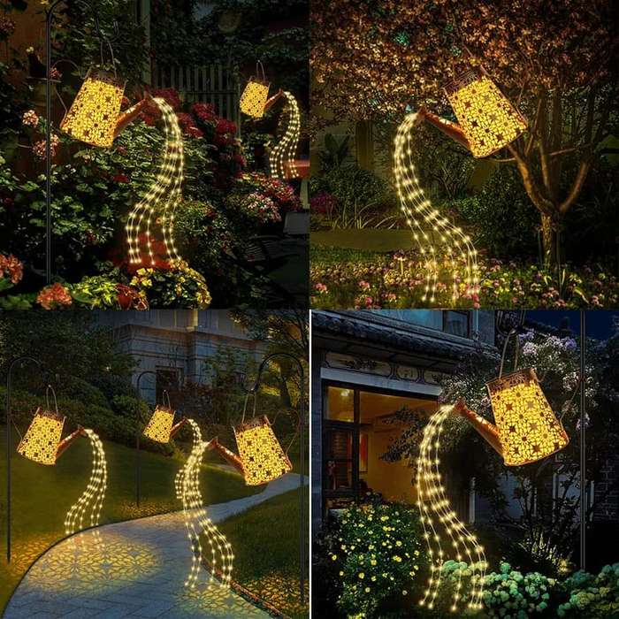 Solar watering Can led garden feature... wow up a your space