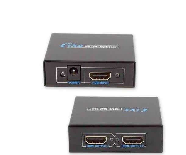 1 to 2 HDMI Splitter Adapter Converter for HDTV, 3D, TV, PC Computer