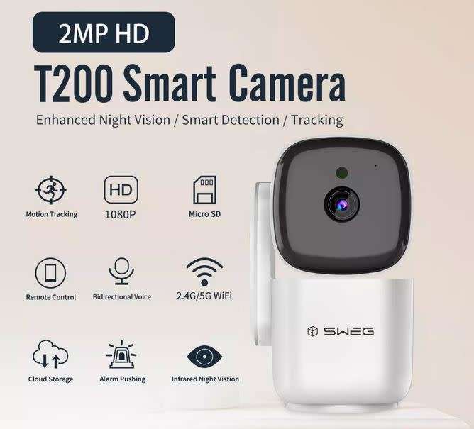 Smart 2MP HD IP Surveillance Camera T200 Baby Monitor 1080P Wifi Camera